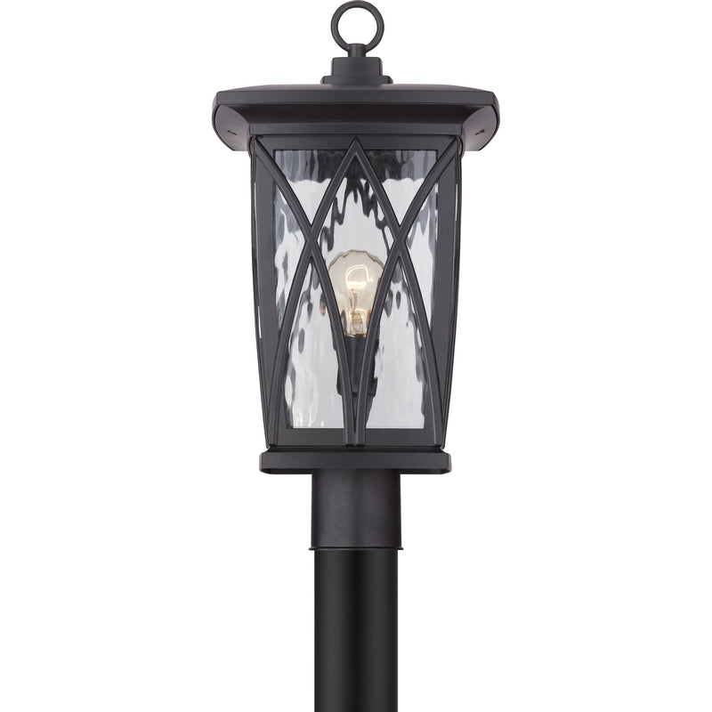 Quoizel GVR9010K One Light Outdoor Post Mount, Mystic Black
