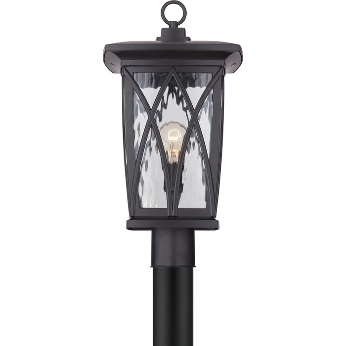 Quoizel GVR9010K One Light Outdoor Post Mount, Mystic Black