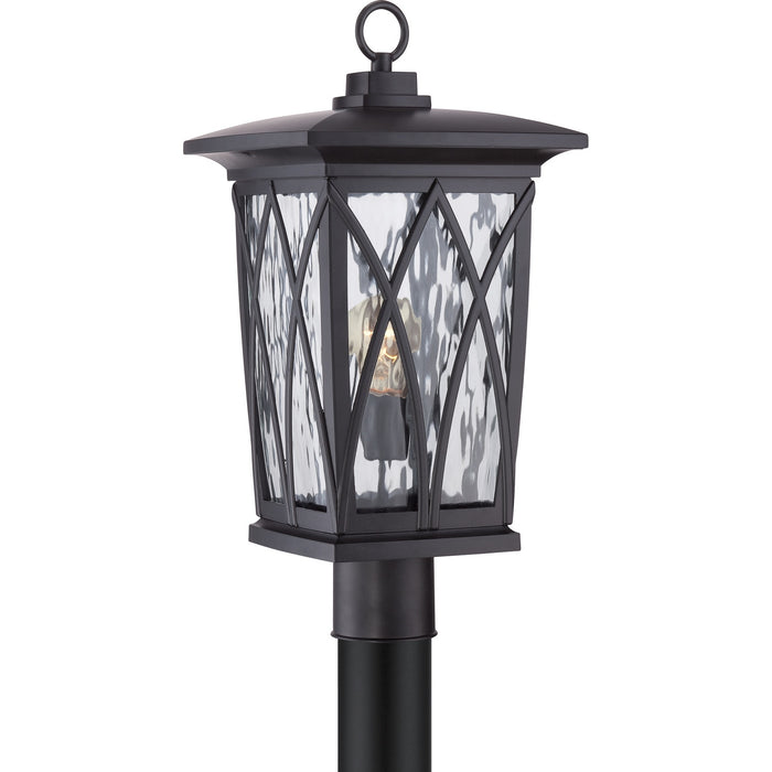 Quoizel GVR9010K One Light Outdoor Post Mount, Mystic Black