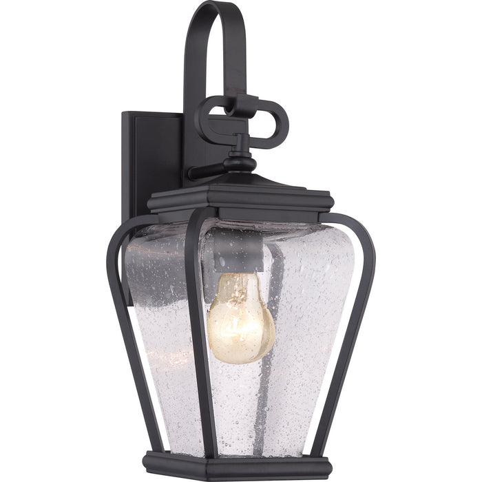 Quoizel PRV8406K One Light Outdoor Wall Lantern, Mystic Black
