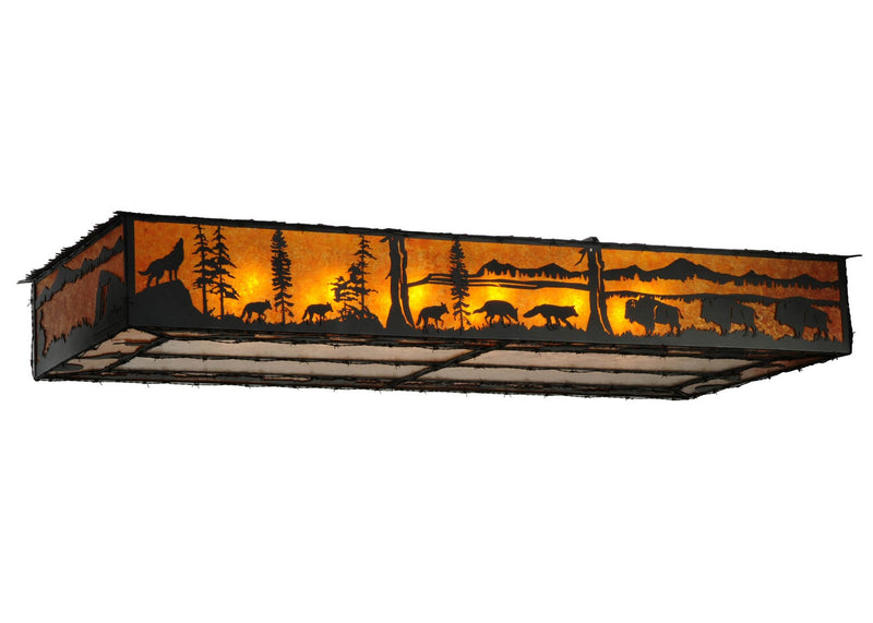 Meyda Tiffany 136278 12 Light Flushmount, Black Metal