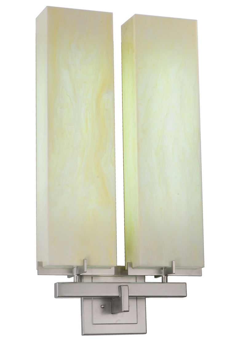 Meyda Tiffany 136778 Two Light Wall Sconce, Nickel