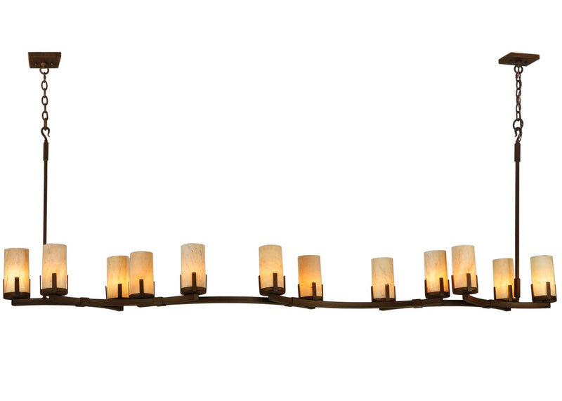 Meyda Tiffany 136838 12 Light Chandelier, Rustic Iron