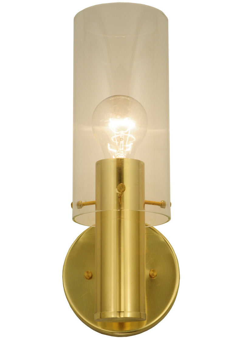 Meyda Tiffany 136998 One Light Wall Sconce, Transparent Brass
