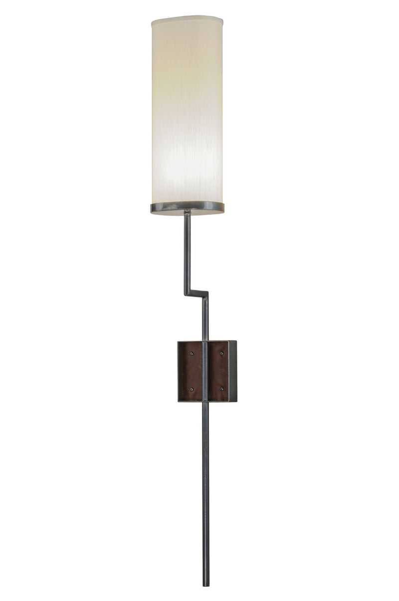 Meyda Tiffany 137002 One Light Wall Sconce, Black Chrome On Nickel