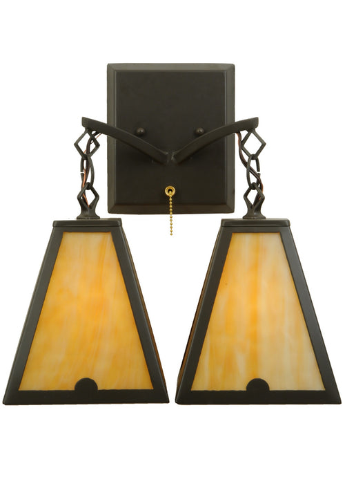 Meyda Tiffany 137117 Two Light Wall Sconce, Timeless Bronze