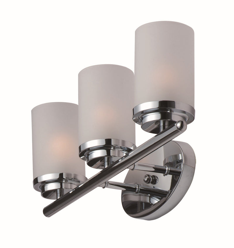 Maxim 10213FTPC Three Light Bath Vanity, Polished Chrome