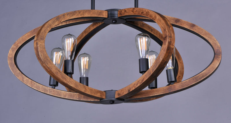 Maxim 20915APAR Six Light Pendant, Anthracite