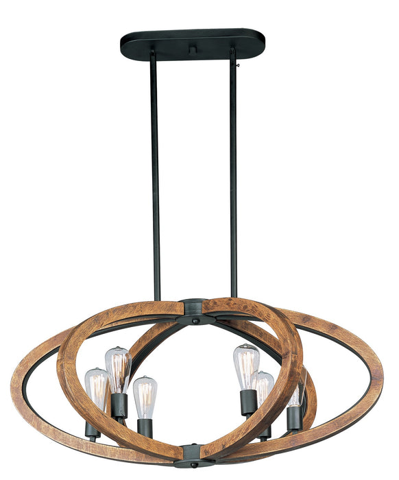 Maxim 20915APAR Six Light Pendant, Anthracite