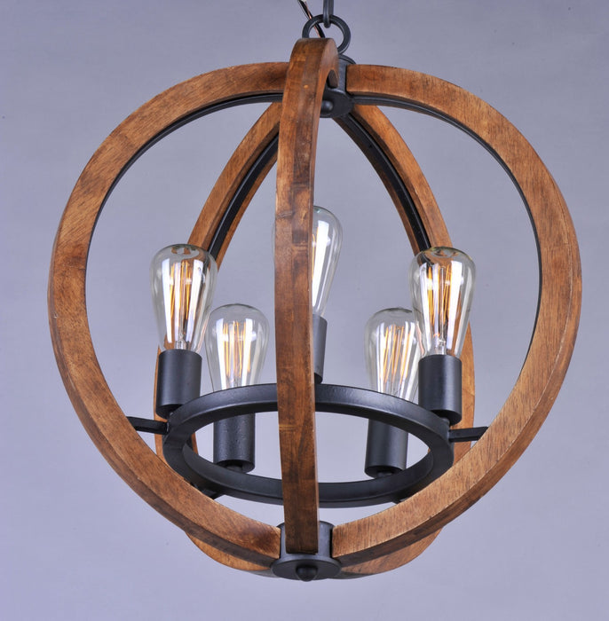 Maxim 20917APAR Five Light Chandelier, Anthracite