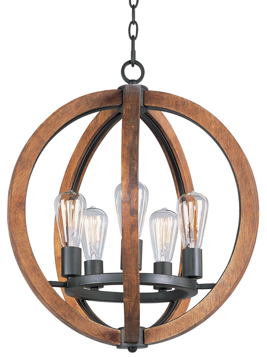 Maxim 20917APAR Five Light Chandelier, Anthracite