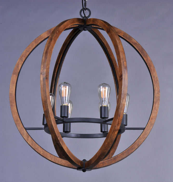 Maxim 20918APAR Six Light Chandelier, Anthracite