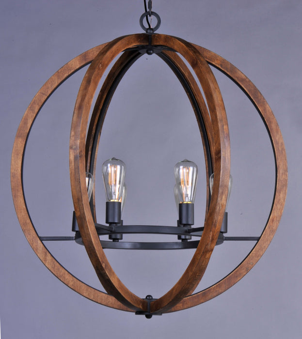 Maxim 20918APAR Six Light Chandelier, Anthracite