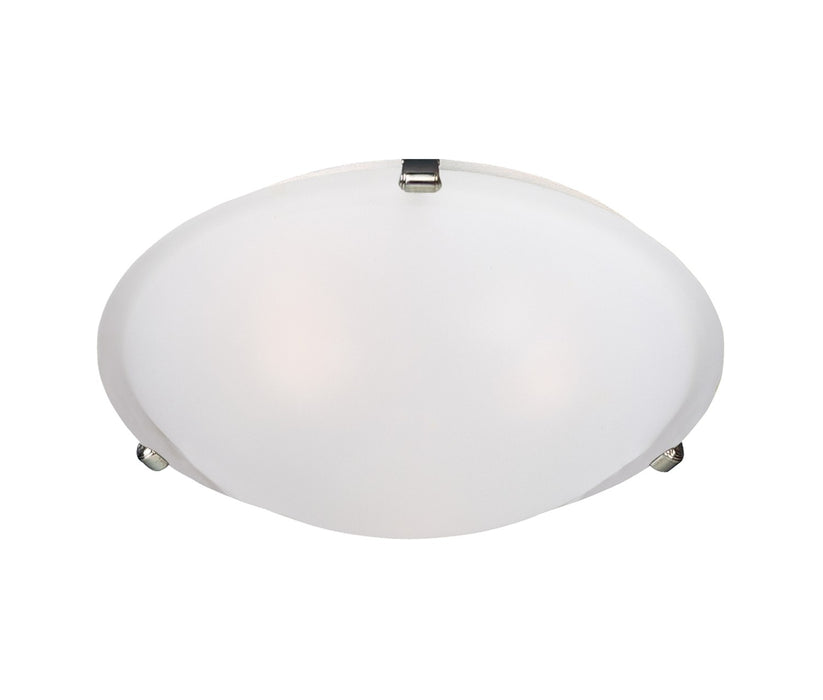 Maxim 2680FTSN Two Light Flush Mount, Satin Nickel