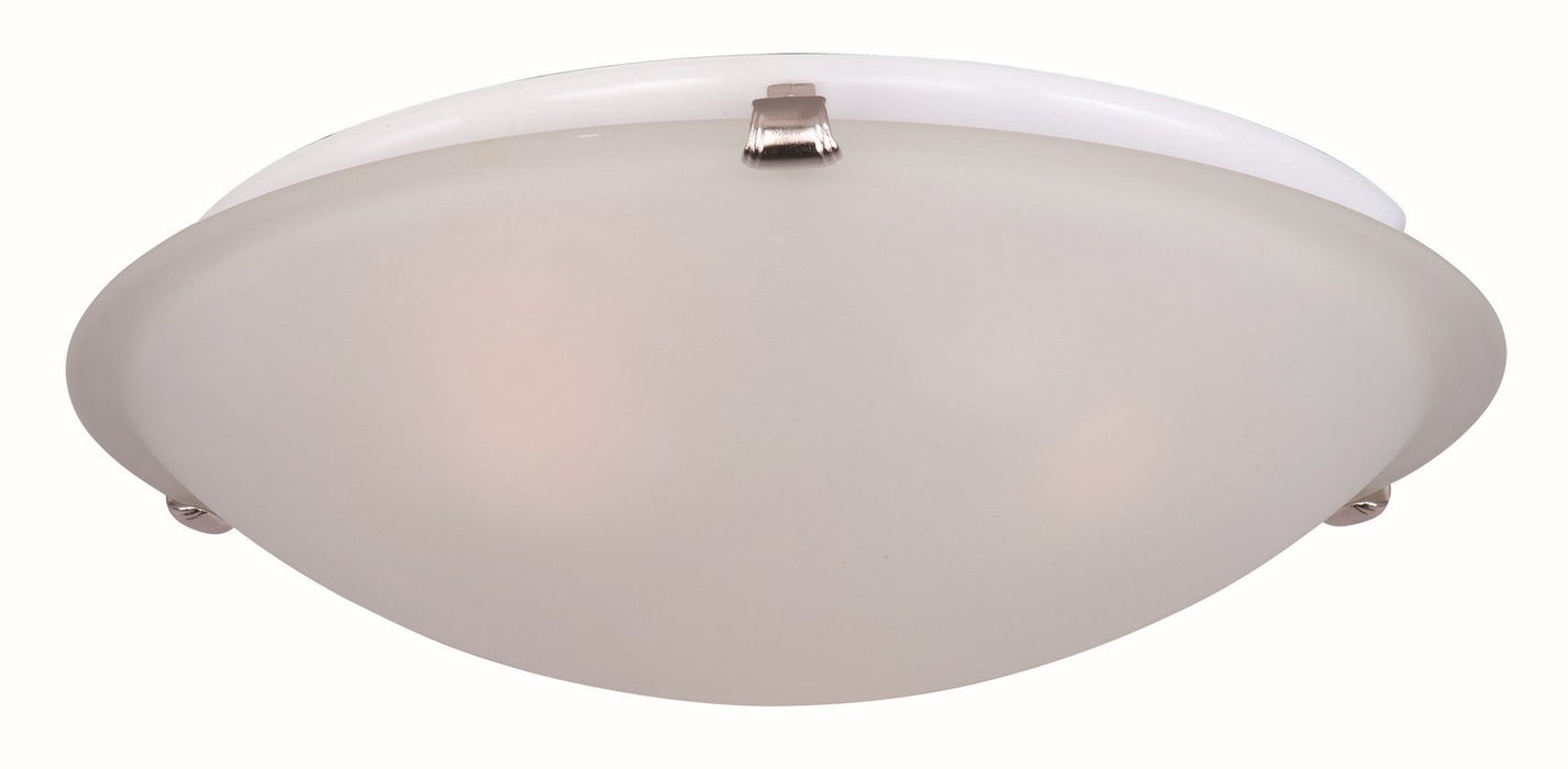 Maxim 2681FTSN Three Light Flush Mount, Satin Nickel