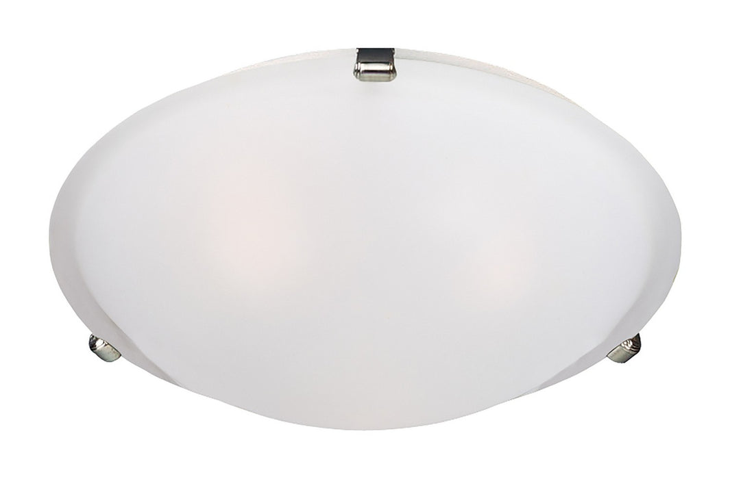 Maxim 2681FTSN Three Light Flush Mount, Satin Nickel