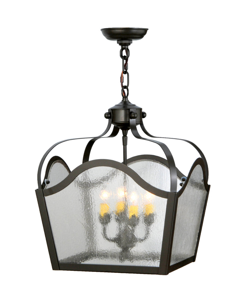 Meyda Tiffany 137164 Four Light Pendant, Timeless Bronze