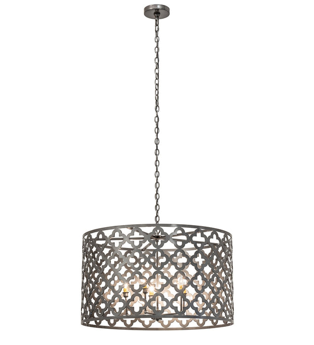 Meyda Tiffany 137209 Five Light Pendant, Black Chrome