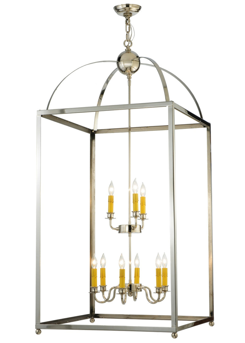 Meyda Tiffany 137352 Nine Light Pendant, Polished Nickel