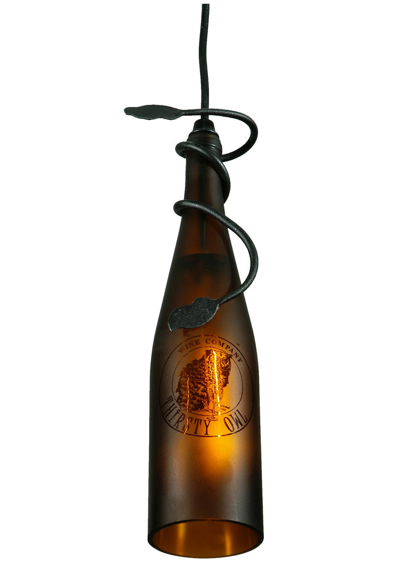 Meyda Tiffany 137402 One Light Mini Pendant, Textured Black