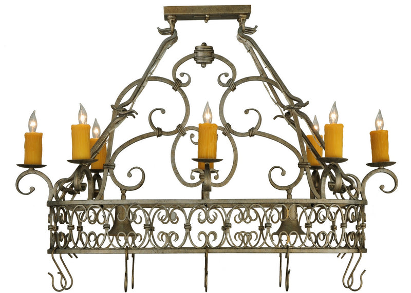 Meyda Tiffany 137411 Ten Light Pot Rack, Corinth