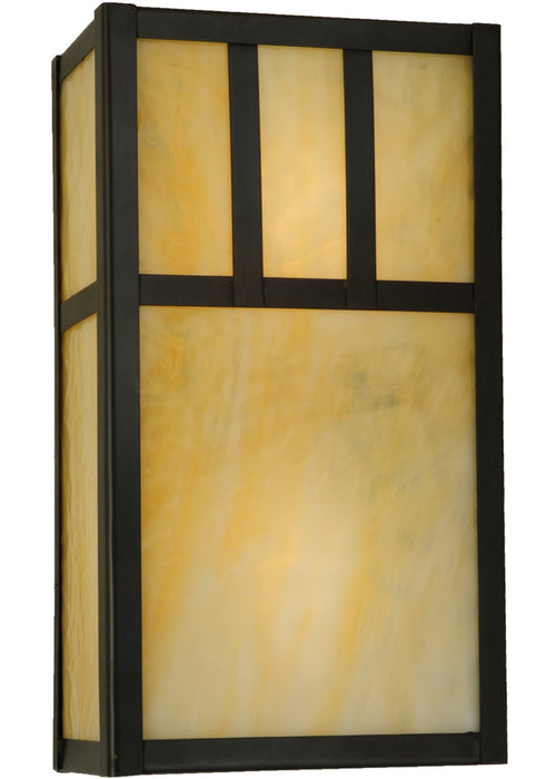 Meyda Tiffany 137475 Two Light Wall Sconce, Craftsman Brown