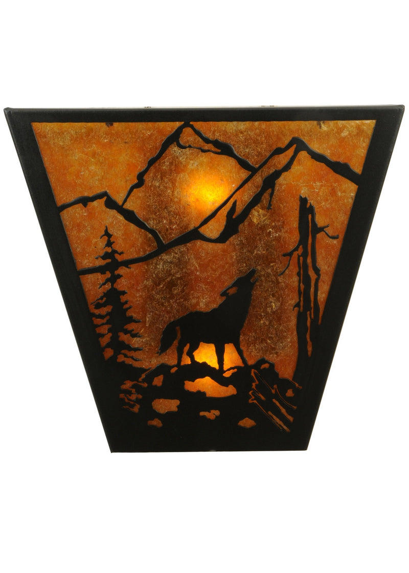 Meyda Tiffany 137516 Two Light Wall Sconce, Textured Black