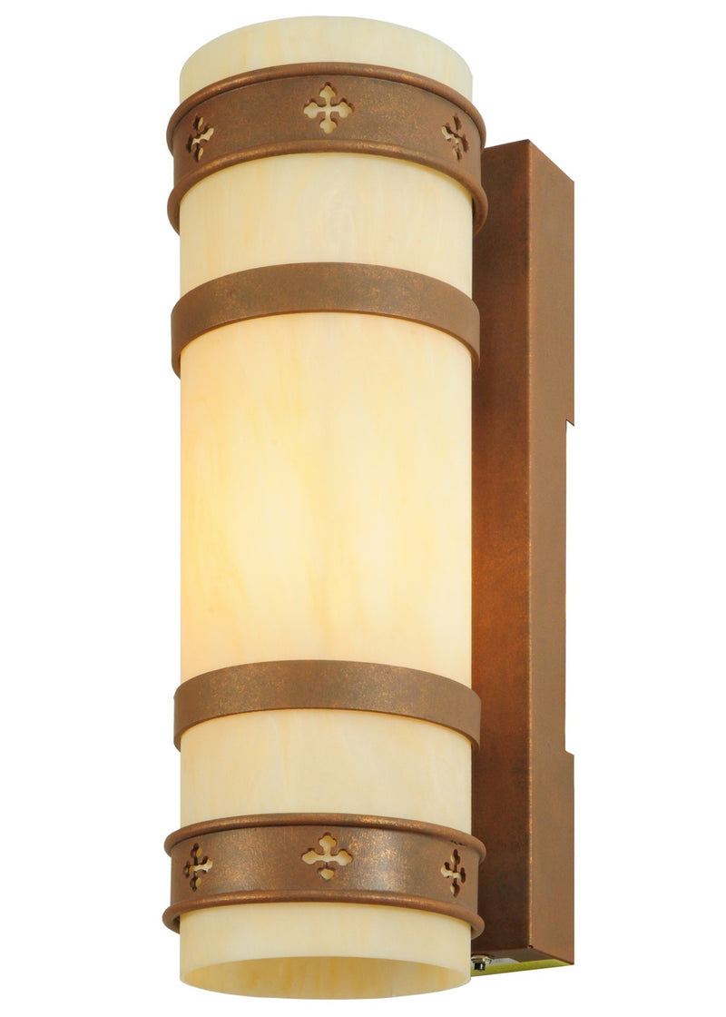Meyda Tiffany 137535 One Light Wall Sconce, Antique Rust