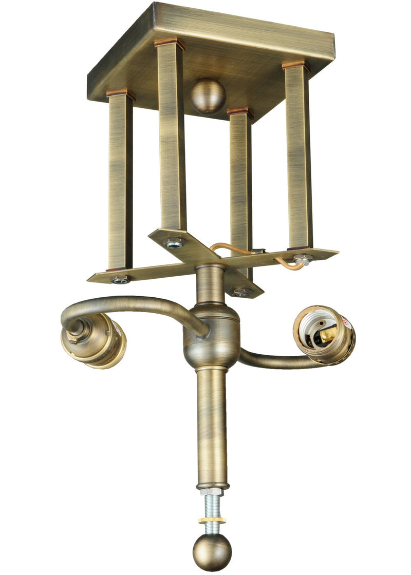 Meyda Tiffany 137569 Two Light Flushmount, Antique Copper