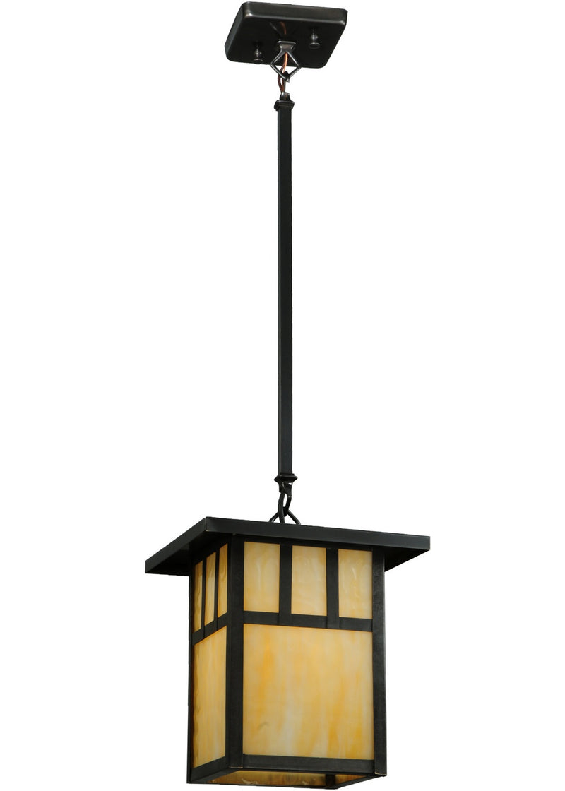 Meyda Tiffany 137578 One Light Pendant, Craftsman Brown