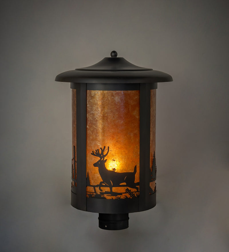 Meyda Tiffany 137621 One Light Post Mount, Craftsman Brown
