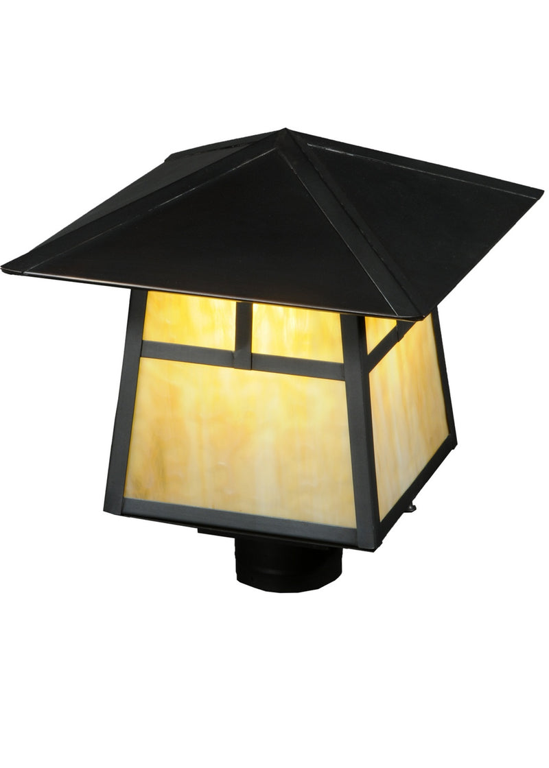 Meyda Tiffany 138052 One Light Post Mount, Craftsman Brown