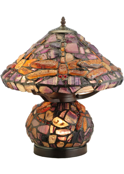 Meyda Tiffany 138107 Two Light Table Lamp, Mahogany Bronze