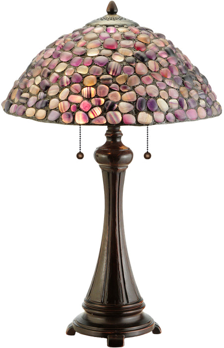 Meyda Tiffany 138125 Two Light Table Lamp, Mahogany Bronze
