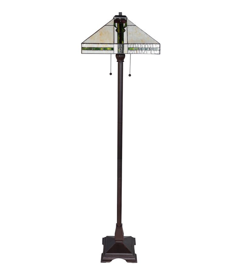 Meyda Tiffany 138127 Two Light Floor Lamp, Mahogany Bronze
