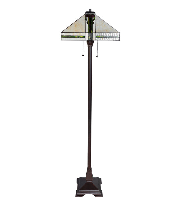 Meyda Tiffany 138127 Two Light Floor Lamp, Mahogany Bronze