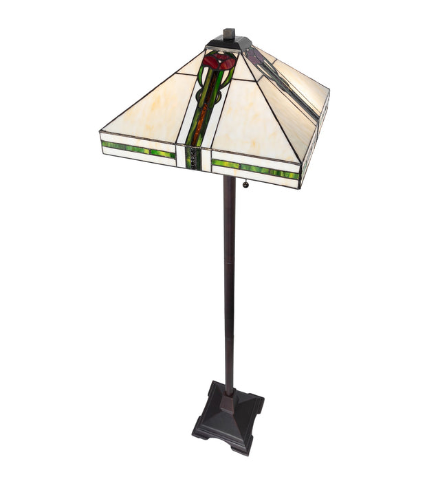 Meyda Tiffany 138127 Two Light Floor Lamp, Mahogany Bronze