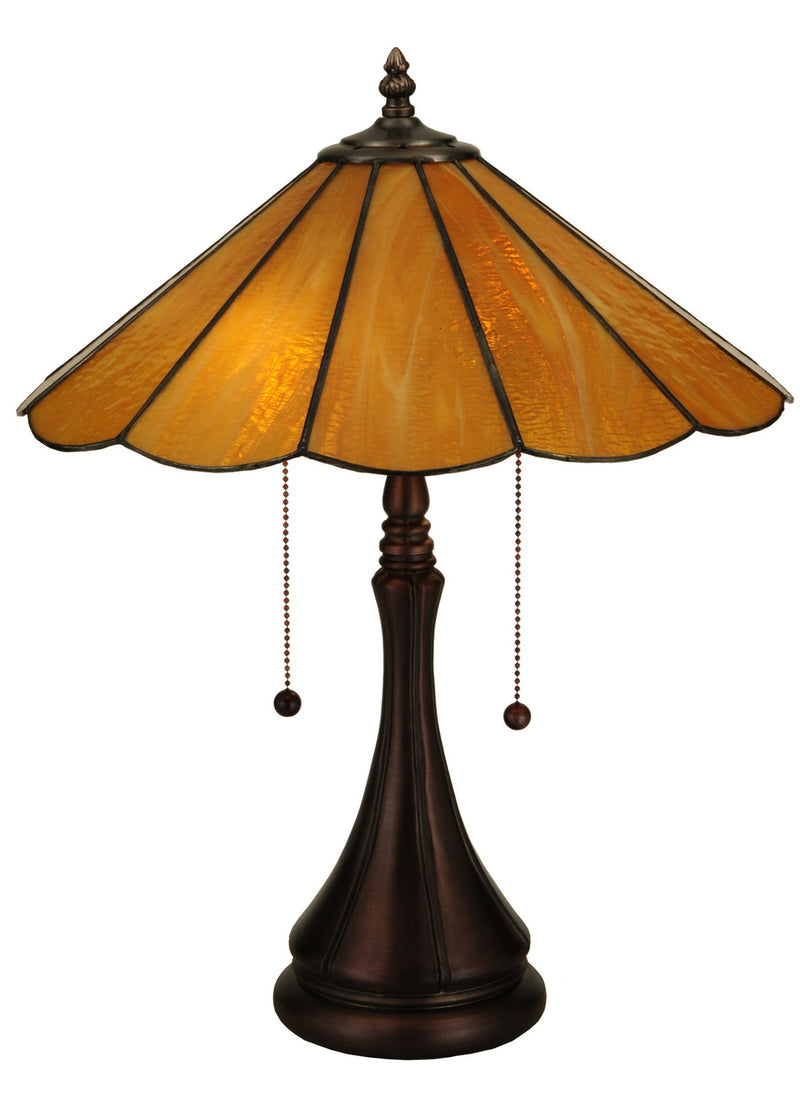 Meyda Tiffany 138208 Two Light Table Lamp, Nickel