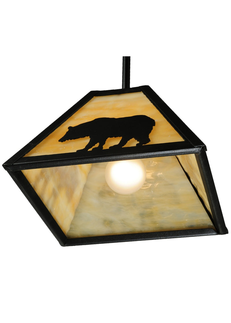 Meyda Tiffany 138210 One Light Mini Pendant, Textured Black