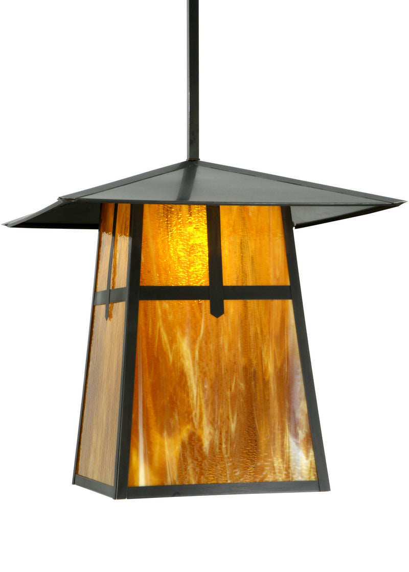 Meyda Tiffany 138217 One Light Pendant, Craftsman Brown