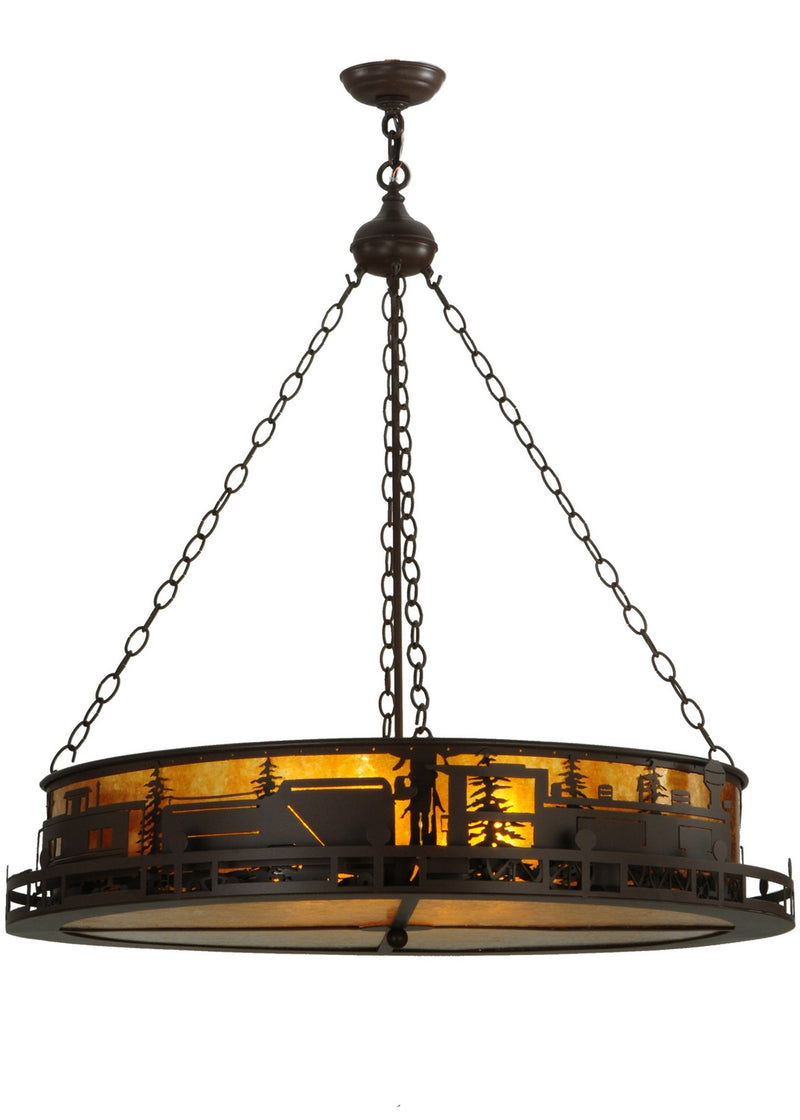 Meyda Tiffany 138263 Four Light Pendant, Caf Noir