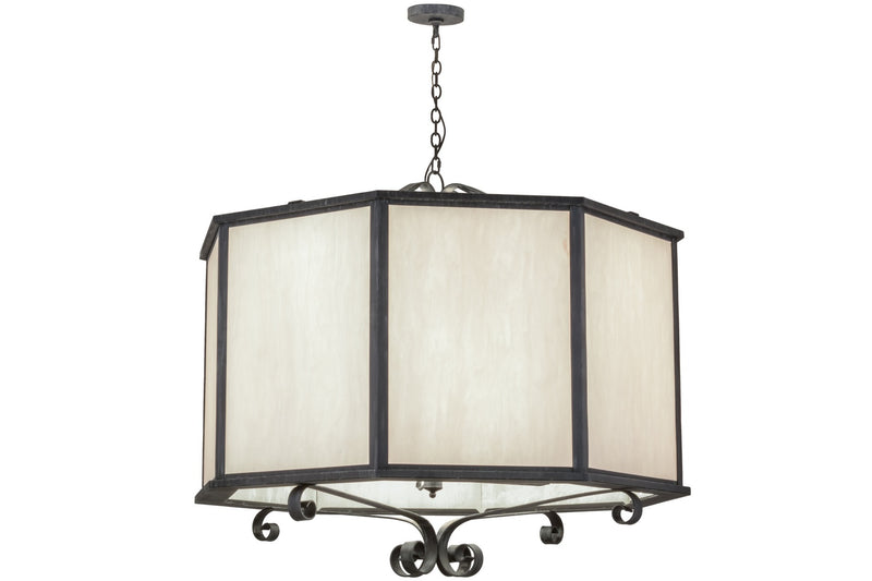 Meyda Tiffany 138440 Eight Light Pendant, Antique Iron Gate