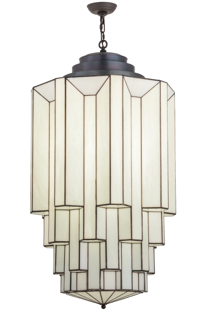 Meyda Tiffany 138472 One Light Pendant, Blackened Brass