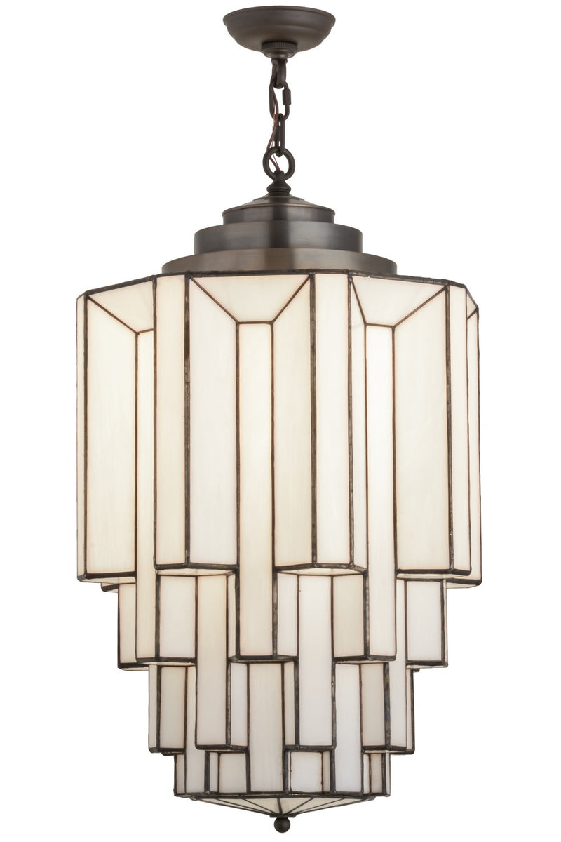 Meyda Tiffany 138475 One Light Pendant, Light Craftsman Brown W/Highights