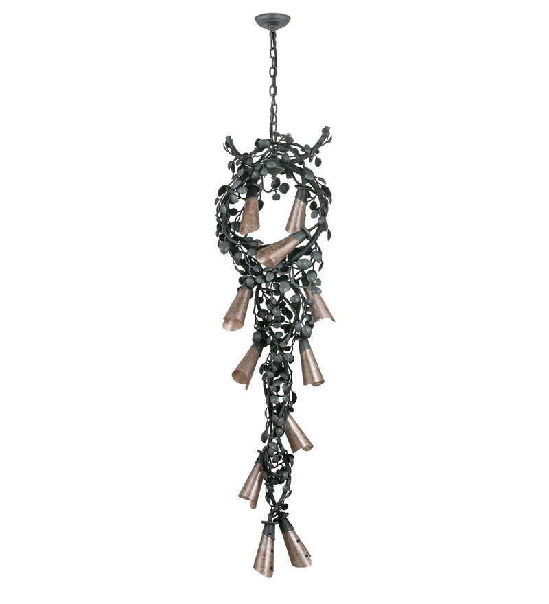Meyda Tiffany 138480 12 Light Pendant, Antique Iron Gate