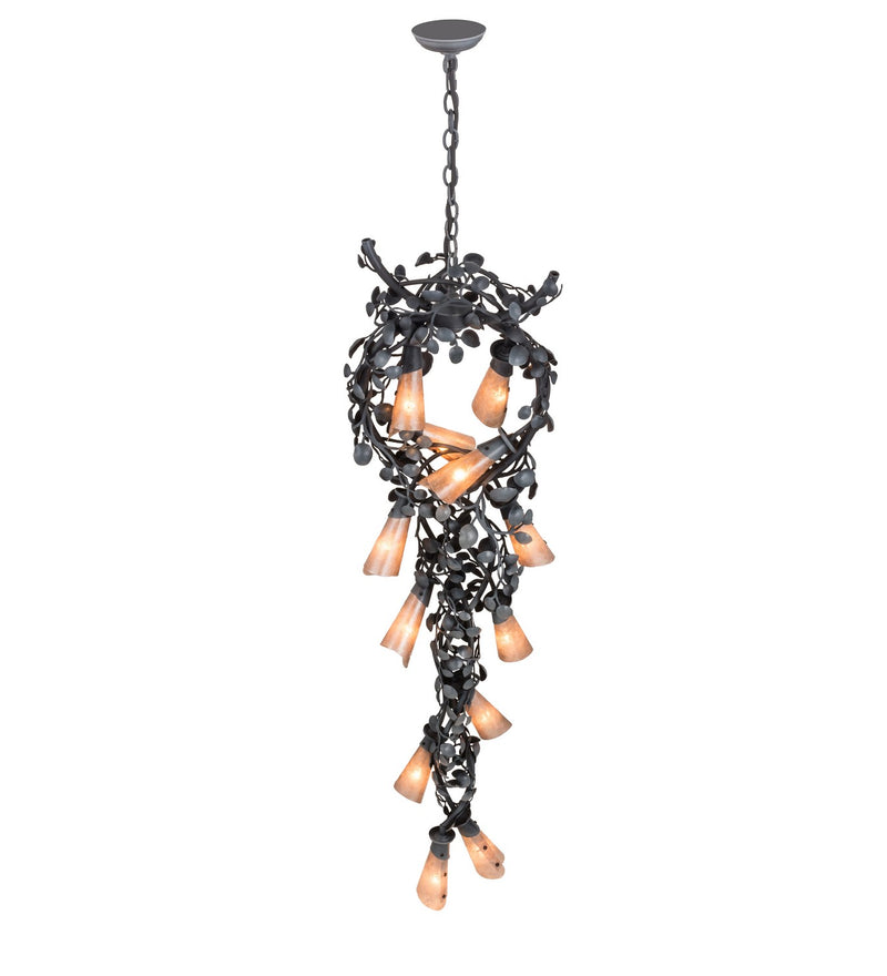 Meyda Tiffany 138480 12 Light Pendant, Antique Iron Gate