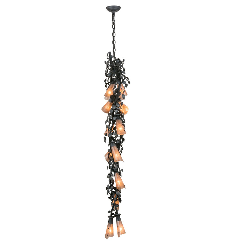Meyda Tiffany 138480 12 Light Pendant, Antique Iron Gate
