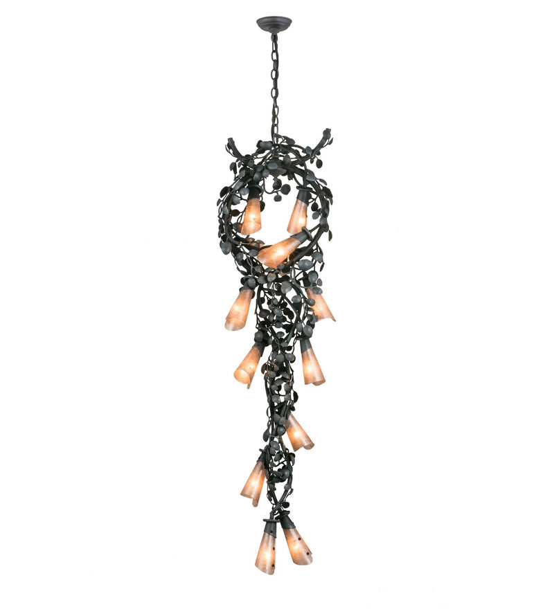 Meyda Tiffany 138480 12 Light Pendant, Antique Iron Gate