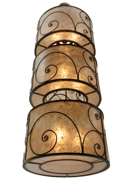 Meyda Tiffany 138536 Nine Light Pendant, Gilded Tobacco