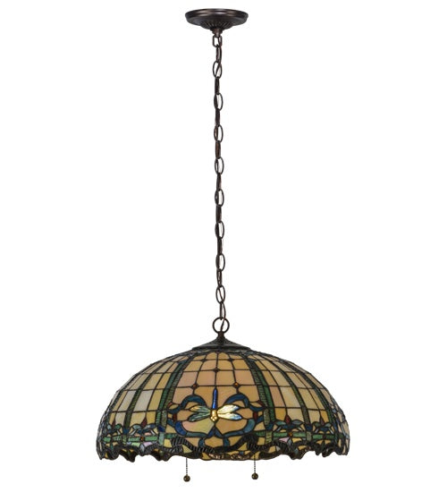 Meyda Tiffany 138578 Two Light Pendant, Craftsman Brown